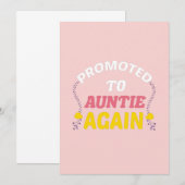 Faire-part Anniversaire De Grossesse Mignonne : Promu À La Ta (Devant / Derrière)