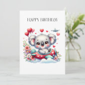 Faire-part Anniversaire de Koala Pilote (Debout devant)