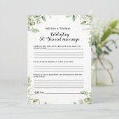 Faire-part Anniversaire moderne 50e mariage jeu de mariage Ca (Debout devant)