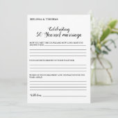 Faire-part Anniversaire moderne 50e mariage jeu de mariage Ca (Debout devant)