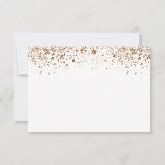 Faire-part Anniversaire or eucalyptus parties scintillant enr (Dos)