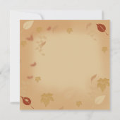Faire-part Anniversaire Rose Orange en Automne (Dos)