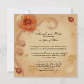 Faire-part Anniversaire Rose Orange en Automne (Devant)