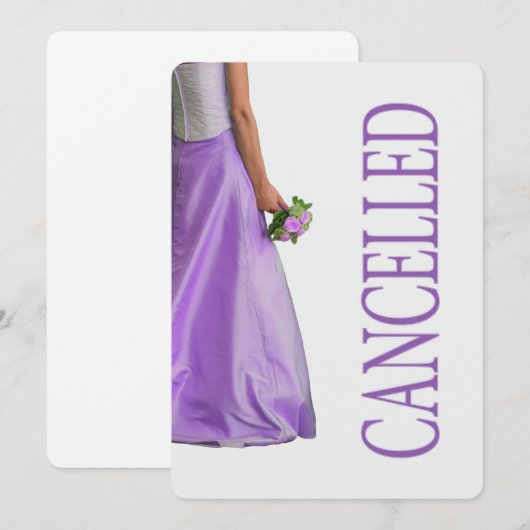 Faire-part Annonce d'annulation de mariage (Devant / Derrière)