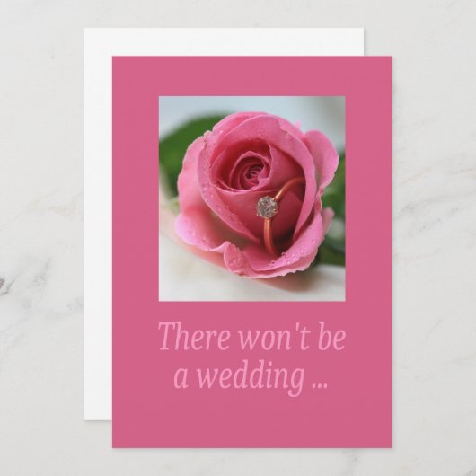 Faire-part Annonce d'annulation de mariage (Devant / Derrière)