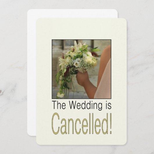 Faire-part Annonce d'annulation de mariage (Devant / Derrière)