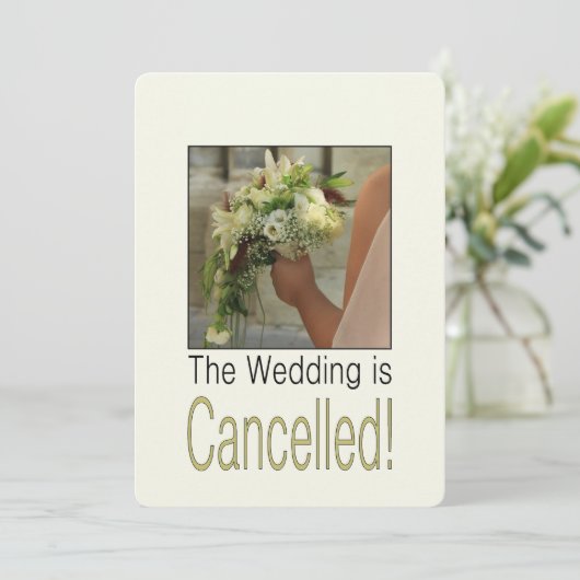 Faire-part Annonce d'annulation de mariage (Debout devant)