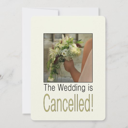 Faire-part Annonce d'annulation de mariage (Devant)