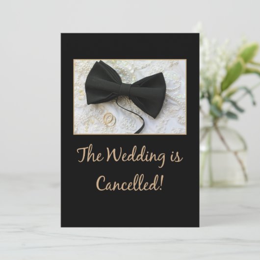 Faire-part Annonce d'annulation de mariage (Debout devant)