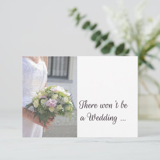 Faire-part Annonce d'annulation de mariage (Debout devant)