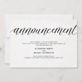 Faire-part Annonce d'annulation de mariage simple (Devant)