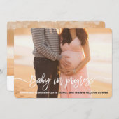 Faire-part Annonce de bébé en route (Devant / Derrière)