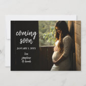 Faire-part Annonce de Bébé Photo de Grossesse à Venir Bientôt (Devant)