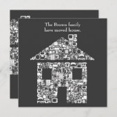 Faire-part Annonce de changement d'adresse de maison résidenc (Devant / Derrière)