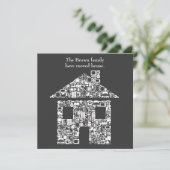 Faire-part Annonce de changement d'adresse de maison résidenc (Debout devant)