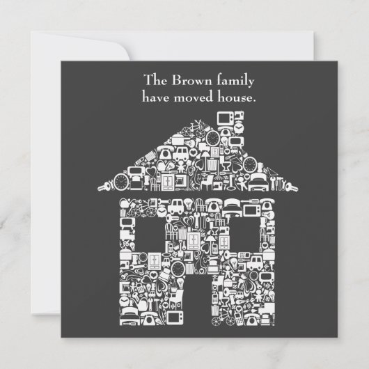 Faire-part Annonce de changement d'adresse de maison résidenc (Devant)