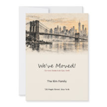 Annonce de déménagement à New York Ink Wash
