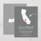 Faire-part Annonce de déménagement | Carte postale de l'État  (Devant / Derrière)