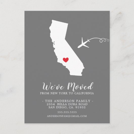 Faire-part Annonce de déménagement | Carte postale de l'État  (Devant)