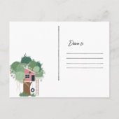 Faire-part Annonce de déménagement | Carte postale de Treehou (Dos)