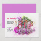 Faire-part Annonce de déménagement de jardinière de fenêtre (Devant / Derrière)