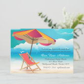 Faire-part Annonce de déménagement de Sandy Beach (Debout devant)