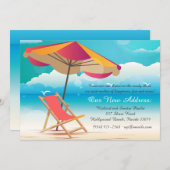 Faire-part Annonce de déménagement de Sandy Beach (Devant / Derrière)