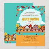 Faire-part Annonce de déménagement du quartier d'automne (Devant / Derrière)
