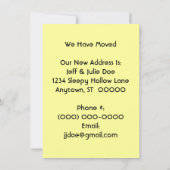 Faire-part Annonce de déménagement d'une voiture bleue trouvé (Dos)