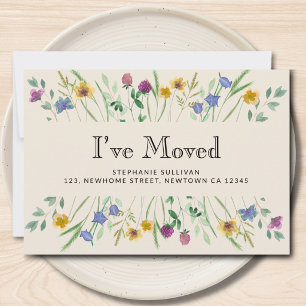 Faire-part Annonce de déménagement Floral I've Moved