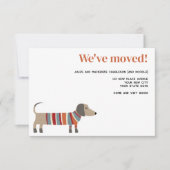 Faire-part Annonce de déménagement Fun Dachsund Dog (Devant)