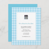 Faire-part Annonce de déménagement Gingham Home (Devant / Derrière)