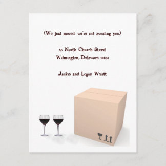 Faire-part Annonce de déménagement humoristique