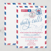 Faire-part Annonce de déménagement militaire par avion de l'A (Devant / Derrière)