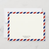 Faire-part Annonce de déménagement par avion (Dos)