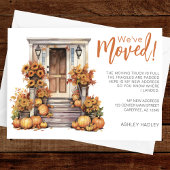 Faire-part Annonce de déménagement pour l'automne avec citrou