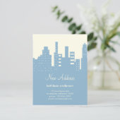 Faire-part Annonce de déménagement vue sur la ville (Debout devant)