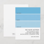 Faire-part Annonce de déplacement de nuance de peinture (Devant / Derrière)