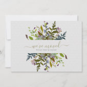 Faire-part Annonce de déplacement de script floral élégant (Devant)