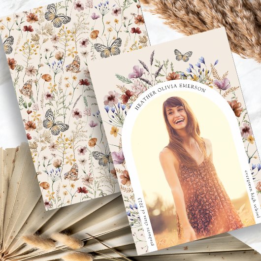 Faire-part Annonce de diplômé Boho
