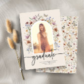 Faire-part Annonce de diplômé florale