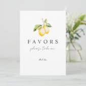Faire-part Annonce de favoris d'été Citron Citrus (Debout devant)
