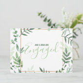 Faire-part Annonce de feuilles vertes (Debout devant)