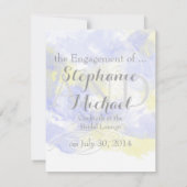 Faire-part Annonce de fiançailles Papillon Aquarelle Pervench (Dos)