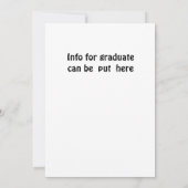 Faire-part Annonce de fin d'études (Dos)