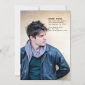 Faire-part Annonce de fin d'études à la machine à écrire vint (Dos)