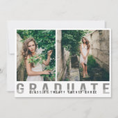 Faire-part Annonce de graduation avec photo moderne (Devant)