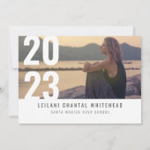 Faire-part Annonce de graduation avec photo moderne (Dos)