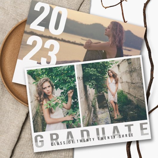 Faire-part Annonce de graduation avec photo moderne