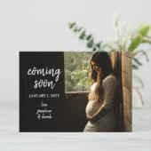 Faire-part Annonce de grossesse bébé à venir bientôt (Debout devant)
